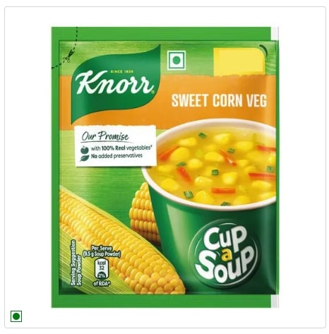 Knorr Instant Sweet Corn Cup-A-Soup, 9.5 g
