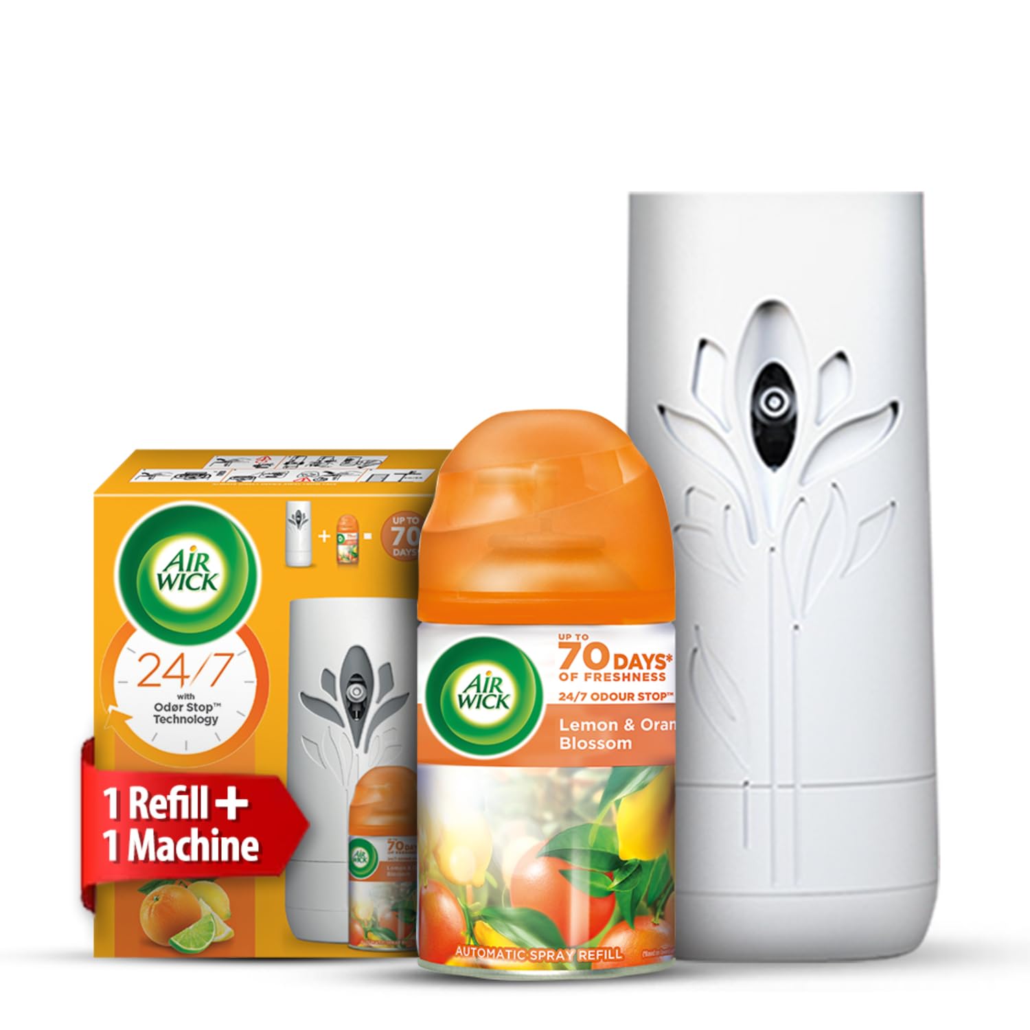 Air wick freshmatic complete kit nagpur narangi machine +250ml refil