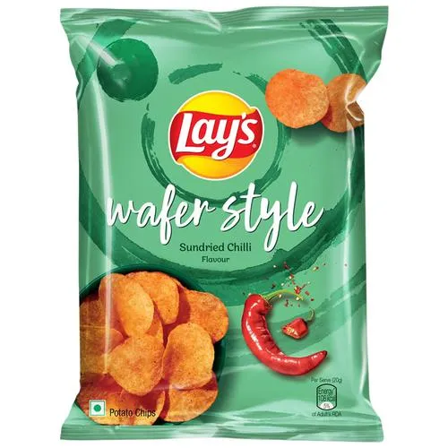 Lays Wafer Style Potato Chips - Sundried Chilli Flavour
