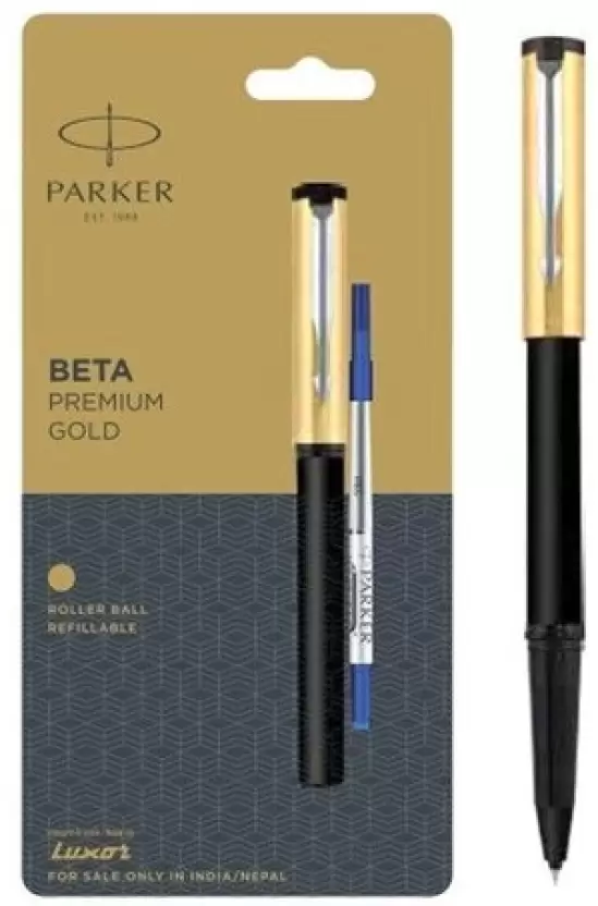 LUXOR Parker Beta Premium Gold With Stainless Steel Trim Roller Ball Pen Ball Pen  (Blue)