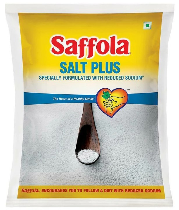 Saffola Salt Plus - Less Sodium, 1kg Pack