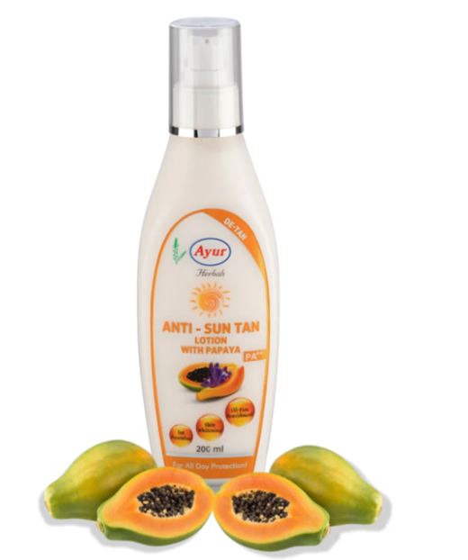 Ayur Anti-Sun Tan Lotion With Papaya