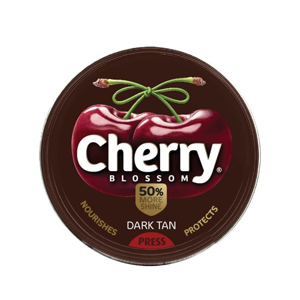 Cherry Blossom Wax Shoe Polish Dark Tan