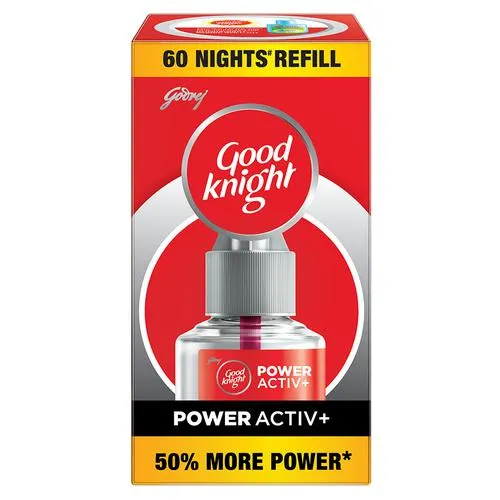 Godrej Good knight Power Activ+ Liquid Vapourizer, Mosquito Repellent 60 Nights Jumbo Refill, 45ml Jumbo Refill