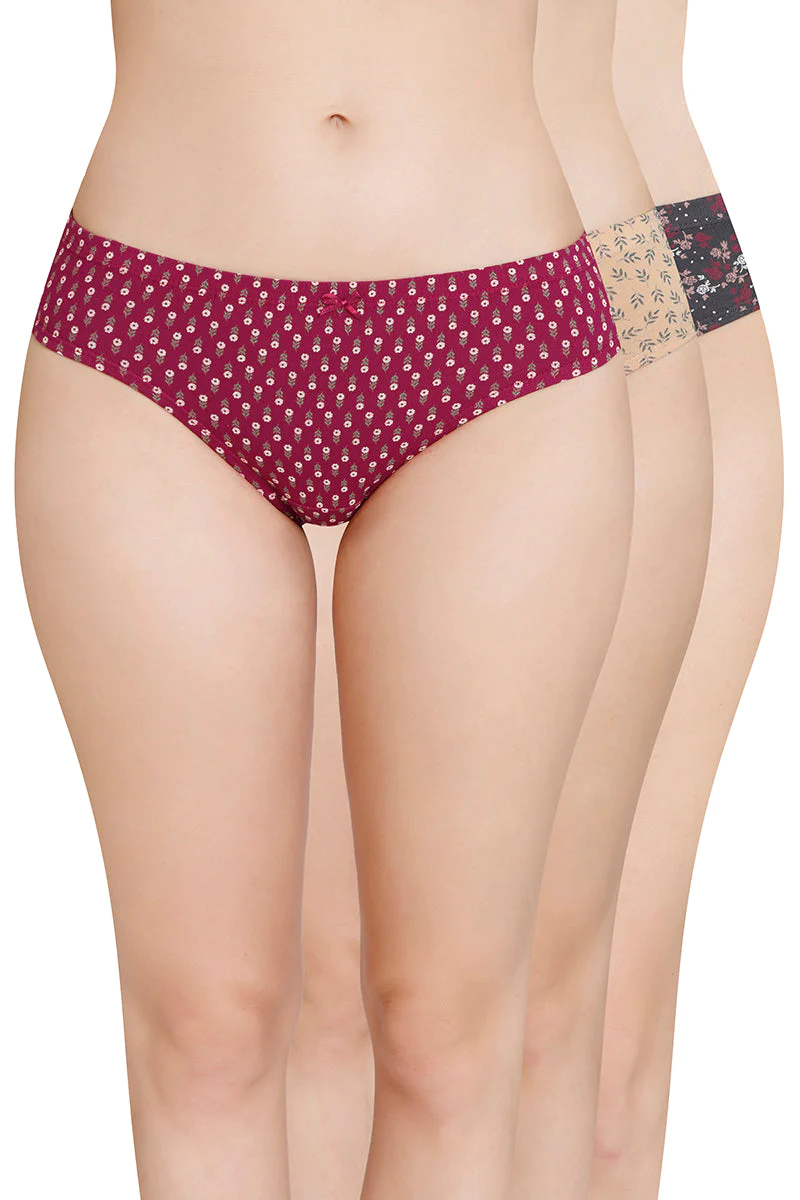 Amante  Inner Elastic Printed Mid Rise Bikini Panty (Pack of 3) SKU:PPK33105C1050