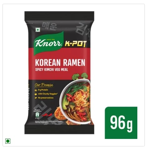 Knorr K-Pot Korean Ramen - Spicy Kimchi Veg Meal, 96 g