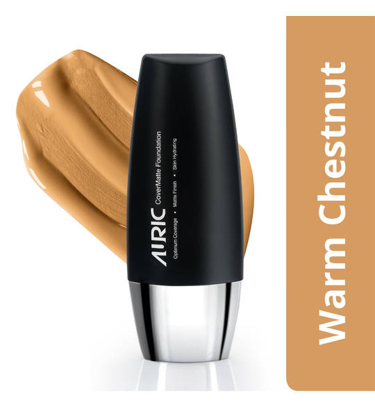 Auric CoverMatte Foundation, Warm Chestnut - 30 ml