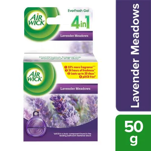 Airwick EverFresh Gel Bathroom Air Freshener - Lavender Meadows, 50 g