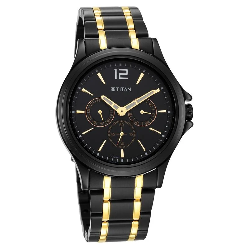 Quartz Multifunction Stainless Steel Strap watch for Men