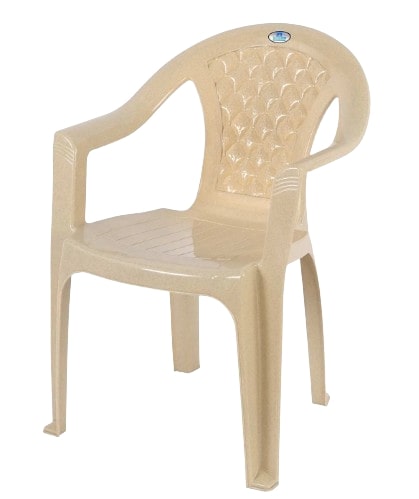 Nilkamal CHR2180 Plastic Arm Chair - Marble Beige