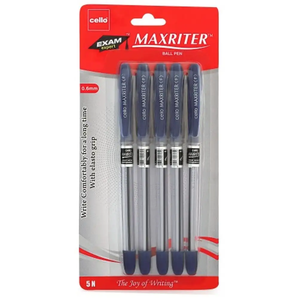Cello  Maxriter Ball Pen - Blue, (pack of 5)