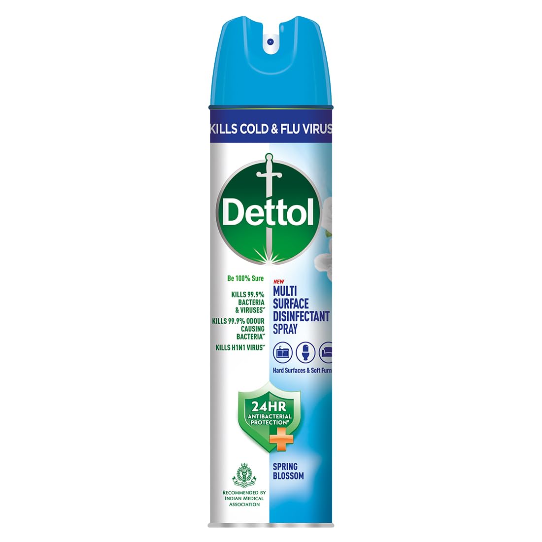 Dettol Multi-Purpose Disinfectant Spray For Hard & Soft Surfaces - Spring Blossom 225 ml