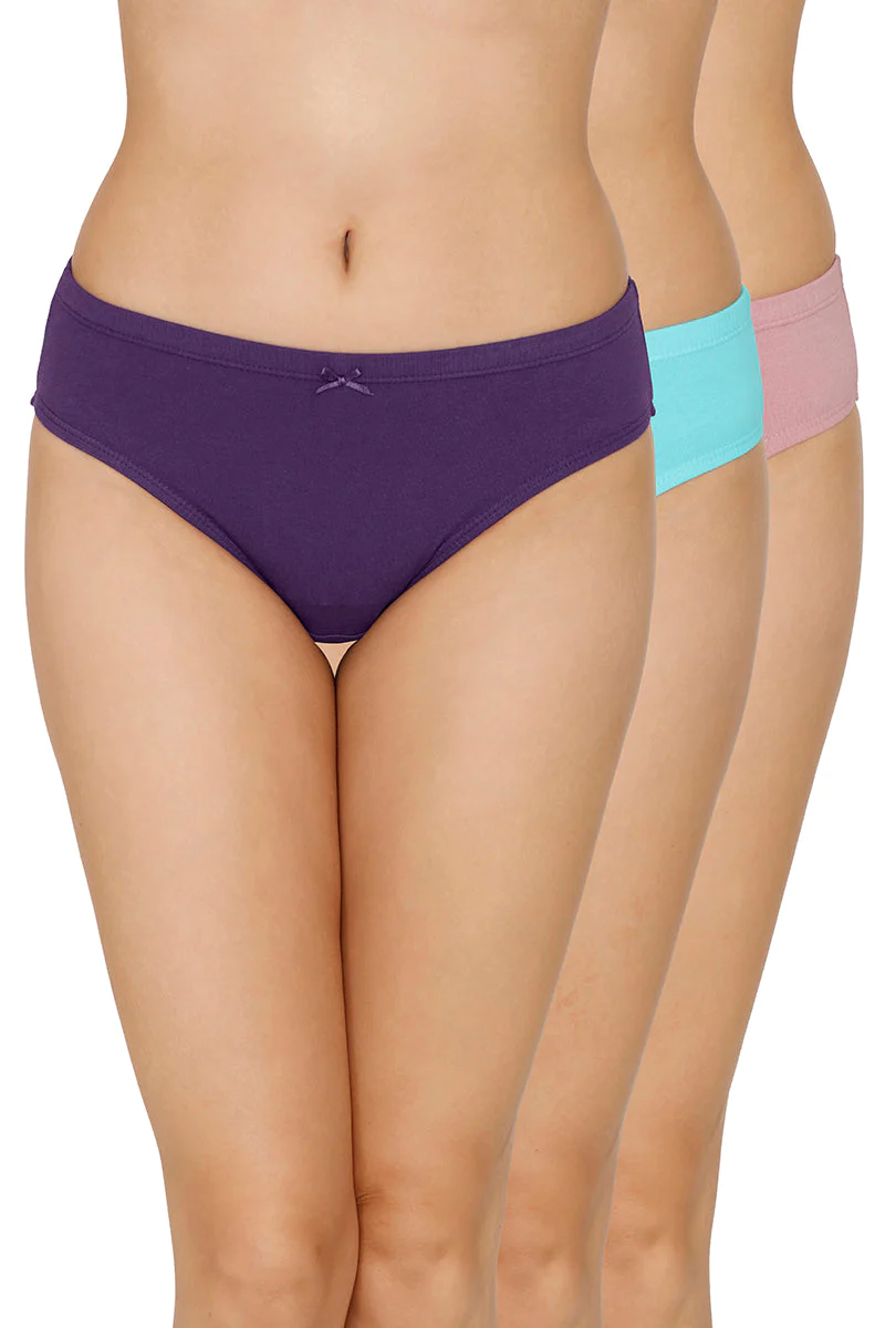 Amante  Inner Elastic Full Coverage Mid Rise Bikini Panty (Pack of 3)-B171