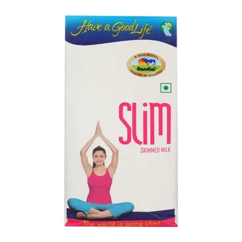 Nandini Slim UHT Treated Skimmed Milk 500ml- Tetra pack