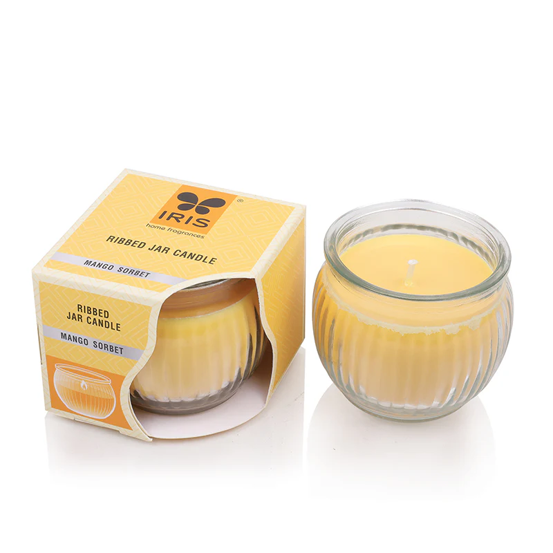 Cycle Iris Ribbed Jar candle - Mango Sorbet 110gm