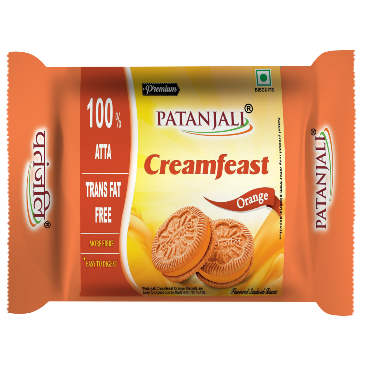 Patanjali Creamfeast Orange Biscuit
