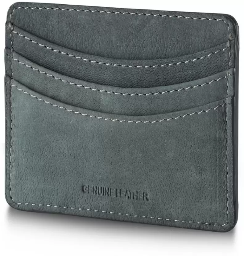 Fastrack  Men Grey Genuine Leather Wallet - Mini  (3 Card Slots)