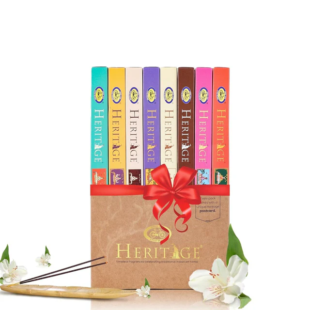 Cycle Heritage Handcrafted Prayer Sticks Gift Pack | Set of 8 Assorted Fragrances