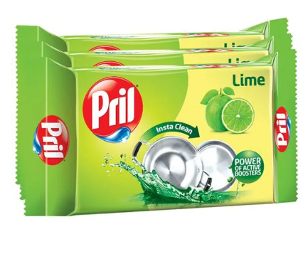 Pril Dishwash Bar - Lime, 400 g Set of