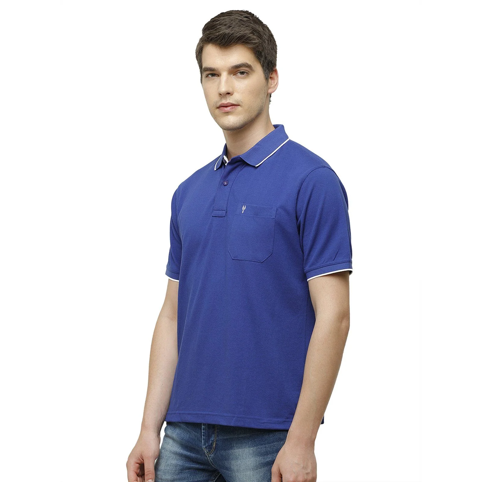 T-shirt Classic Polo Men's Smart Double Pique Polo Half Sleeve Authentic Fit T-Shirt | Nova - Navy