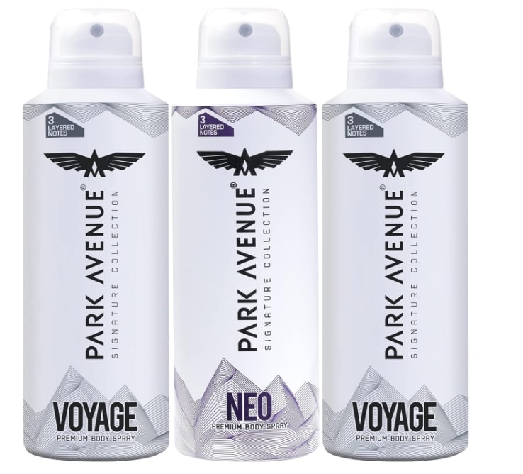 Park Avenue Signature Collection Perfume Body Spray Pack of 3 (2 Voyage+1Neo)