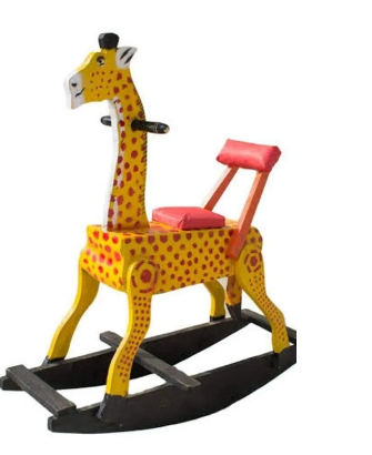 Wooden  Rocking Giraffe for Kids - Shree Channapatna Toys