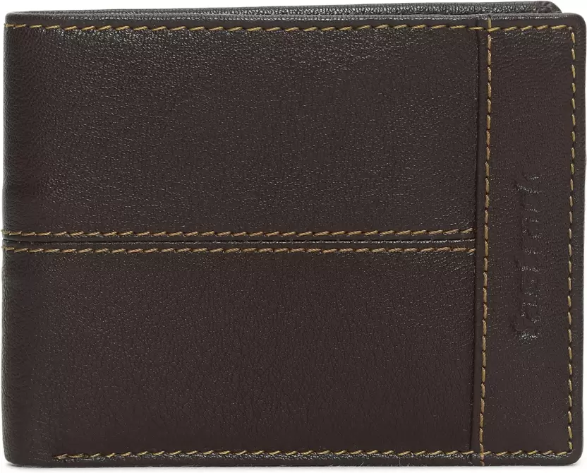 Fastrack  Men Brown Genuine Leather Wallet - Mini  (2 Card Slots)