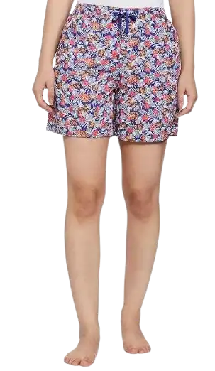 Printed Shorts With Pockets - Colors: DIFFUSED LINE,  ANEMONE FLORA,BLUE TROPICAL