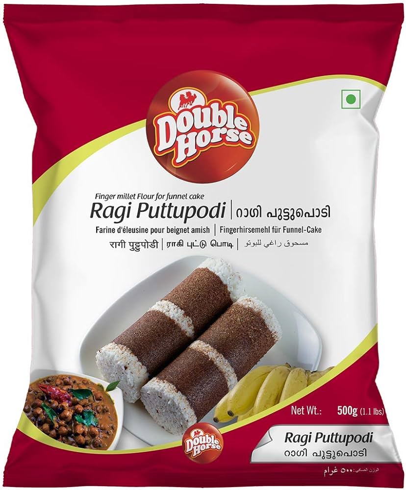 Double Horse Ragi Puttu Podi Millet Flour 500 g