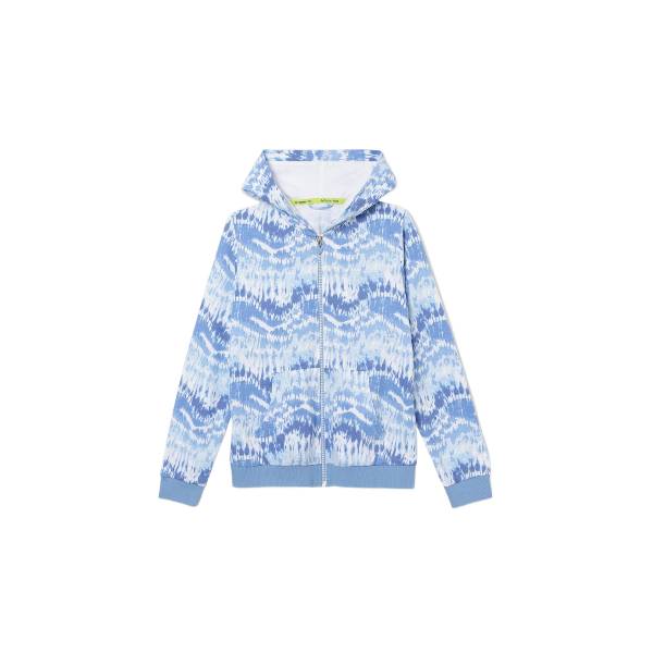 Jockey Girl's Super Combed Cotton French Terry Printed Full Sleeve Hoodie Jacket with Front Pockets