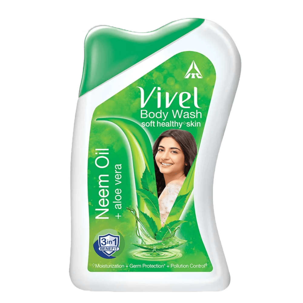 Vivel Body Wash, Neem Oil & Aloe Vera Shower Creme, Protecting & Moisturising,