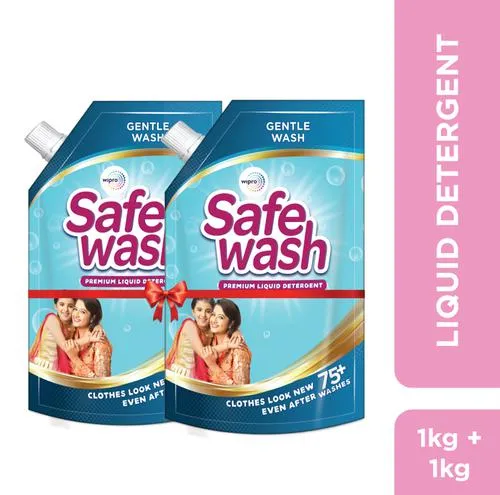 Safewash Liquid Detergent - Gentle Wash, 1 L (Buy 1 Get 1 Free)