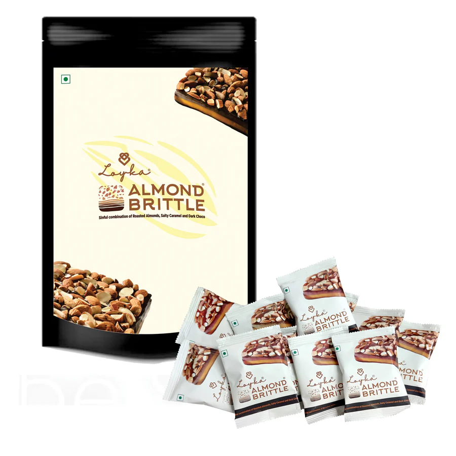 Loyka  Almond Brittle Value for money Pack 1 kg (2 packs of 500 grams each)