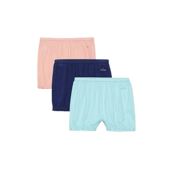 Jockey Girl's Super Combed Cotton Bloomers with Ultrasoft Waistband - Assorted(Pack of 3)