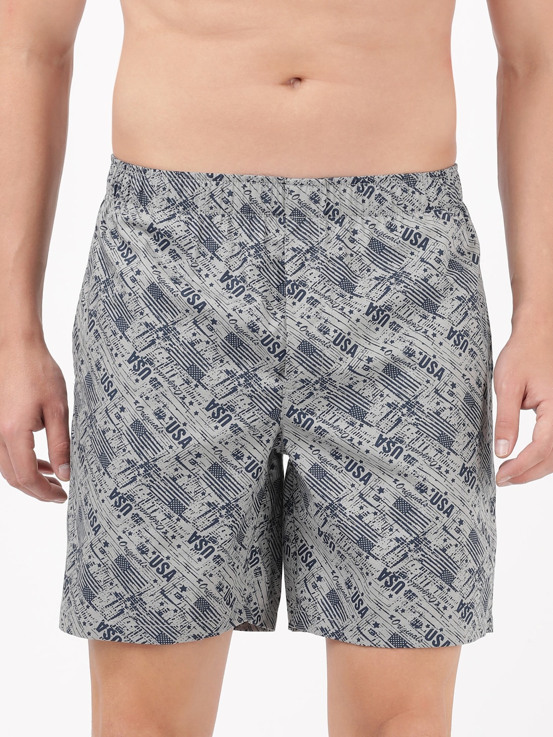 Jockey Men's Super Combed Mercerized Cotton Woven Printed Boxer Shorts with Side Pocket