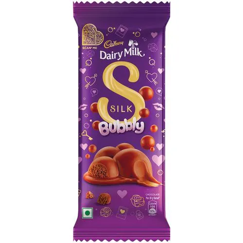 Cadbury Dairy Milk Silk Bubbly Valentines Chocolate Bar Gift Pack, 50 g
