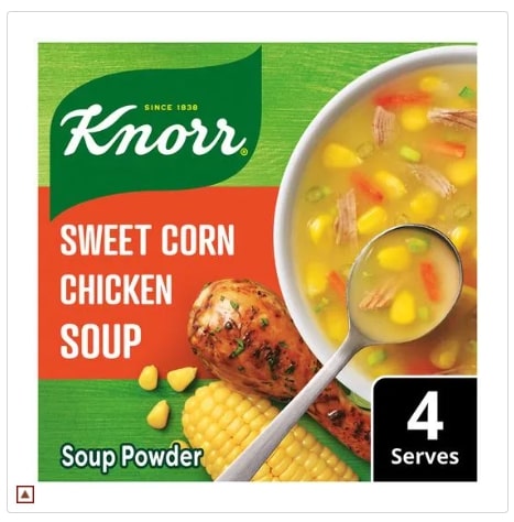 Knorr Sweet Corn Chicken Soup - No Added Preservatives, 40 g