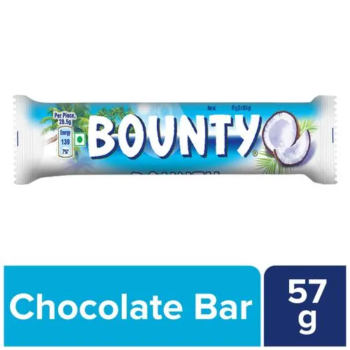 Bounty Milk Chocolate Bar - Coconut Filled, 57 g (Pack of 2)