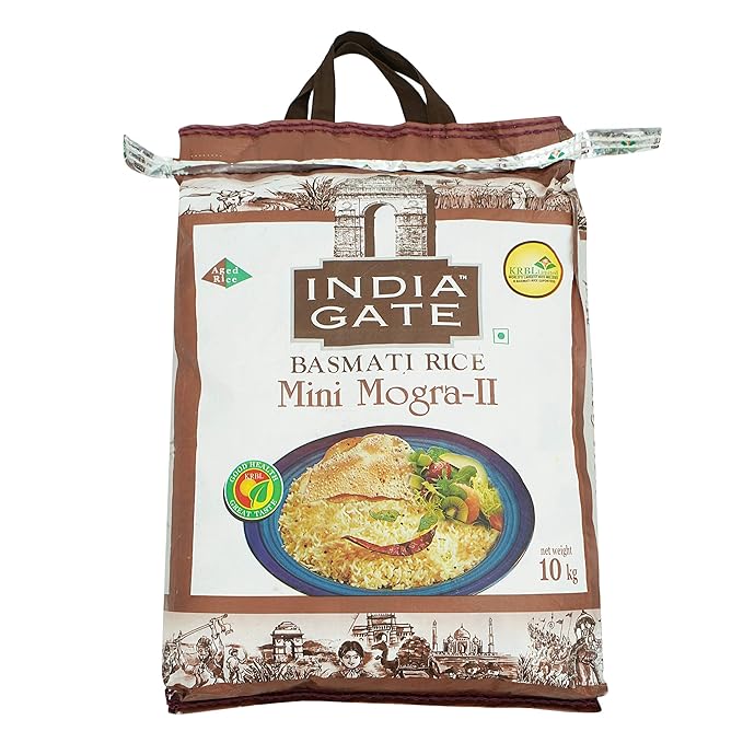 India Gate Mini Mogra II Rice, 10 kg Bag