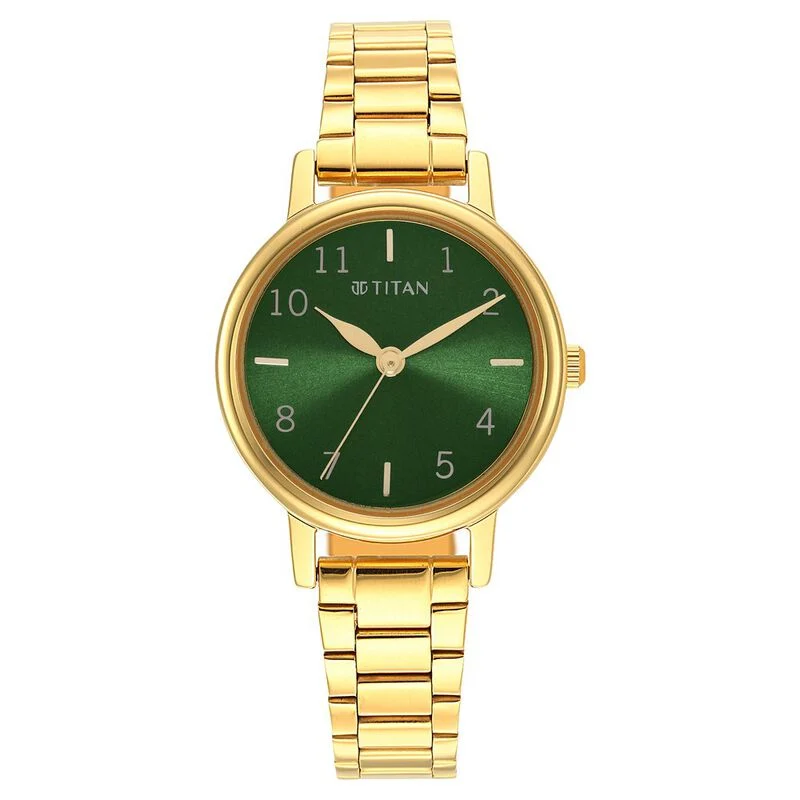 Titan Karishma Green Dial Analog Stainless Steel Strap watch for Women