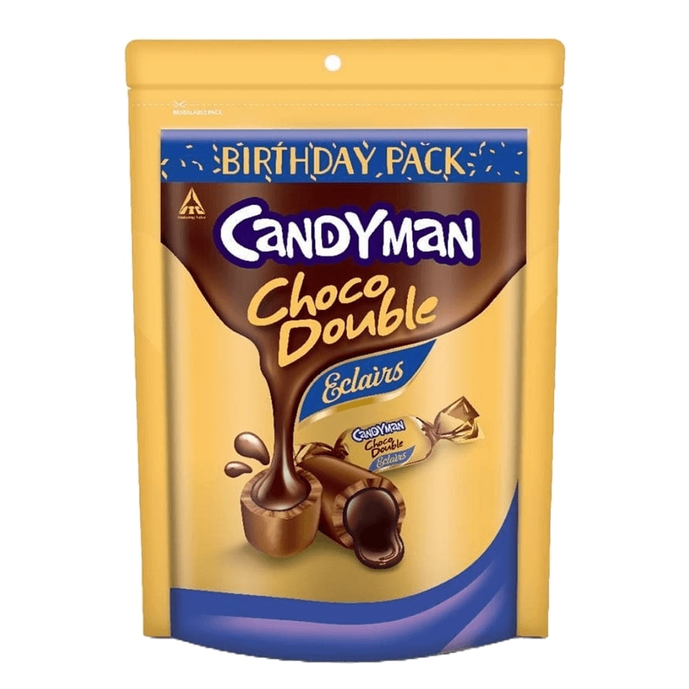 Candyman Choco Double Eclairs Birthday Pack, 100 pieces 350g