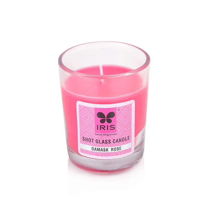 Cycle IRIS Shot Glass Candle - Damask Rose 40gm