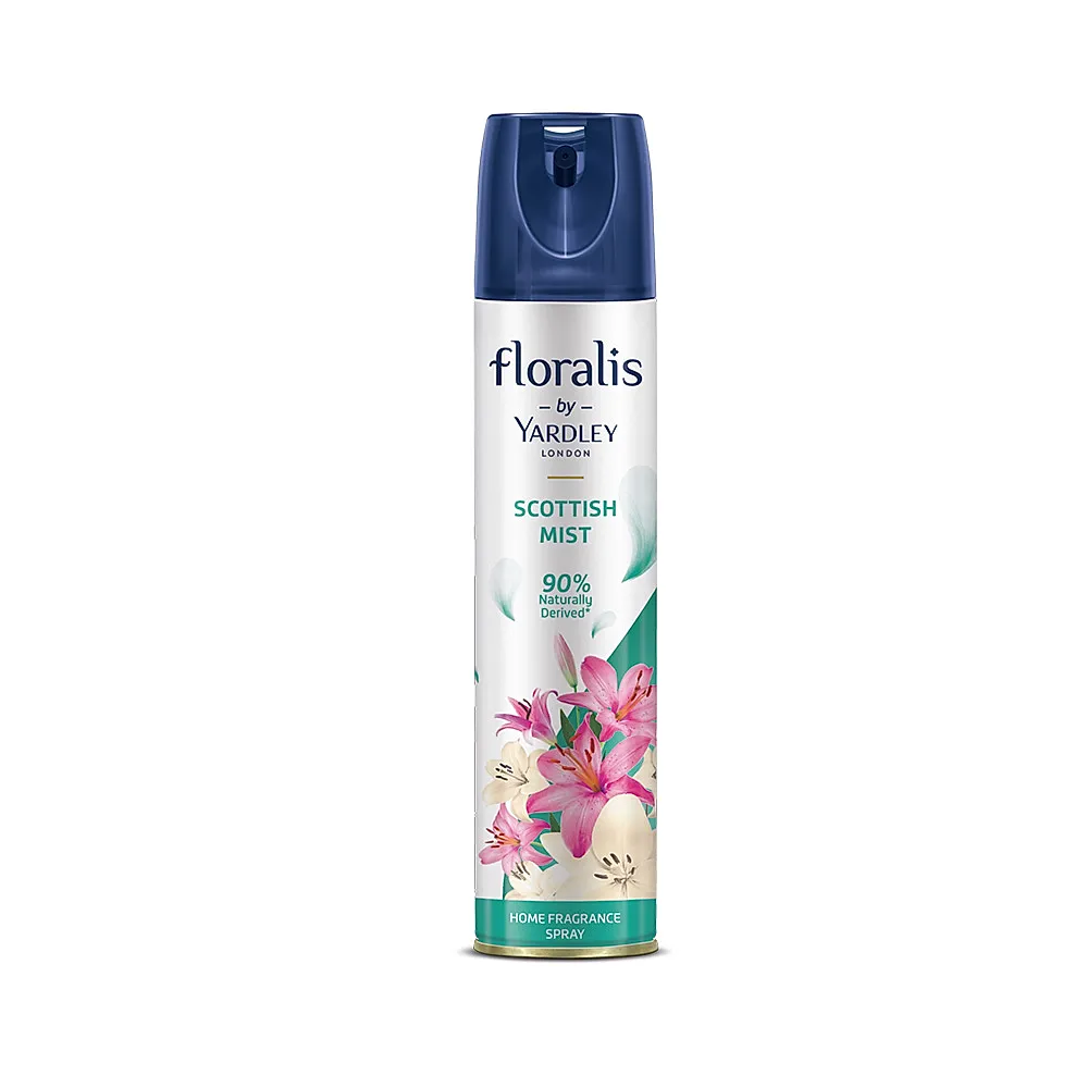 Floralis by Yardley London 210 ml - Home Fragrance Spray - Scottish Mist - Air Freshener Spray