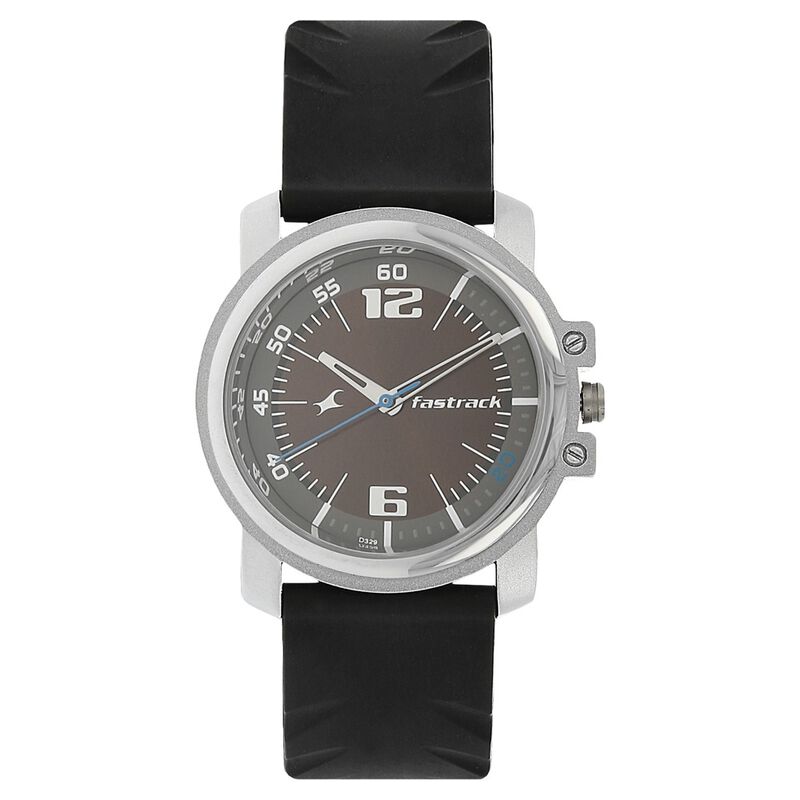 Fastrack Quartz Analog Brown Dial Plastic Strap Watch for Guys