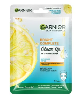 Garnier Bright Complete Anti Pimple Sheet Mask