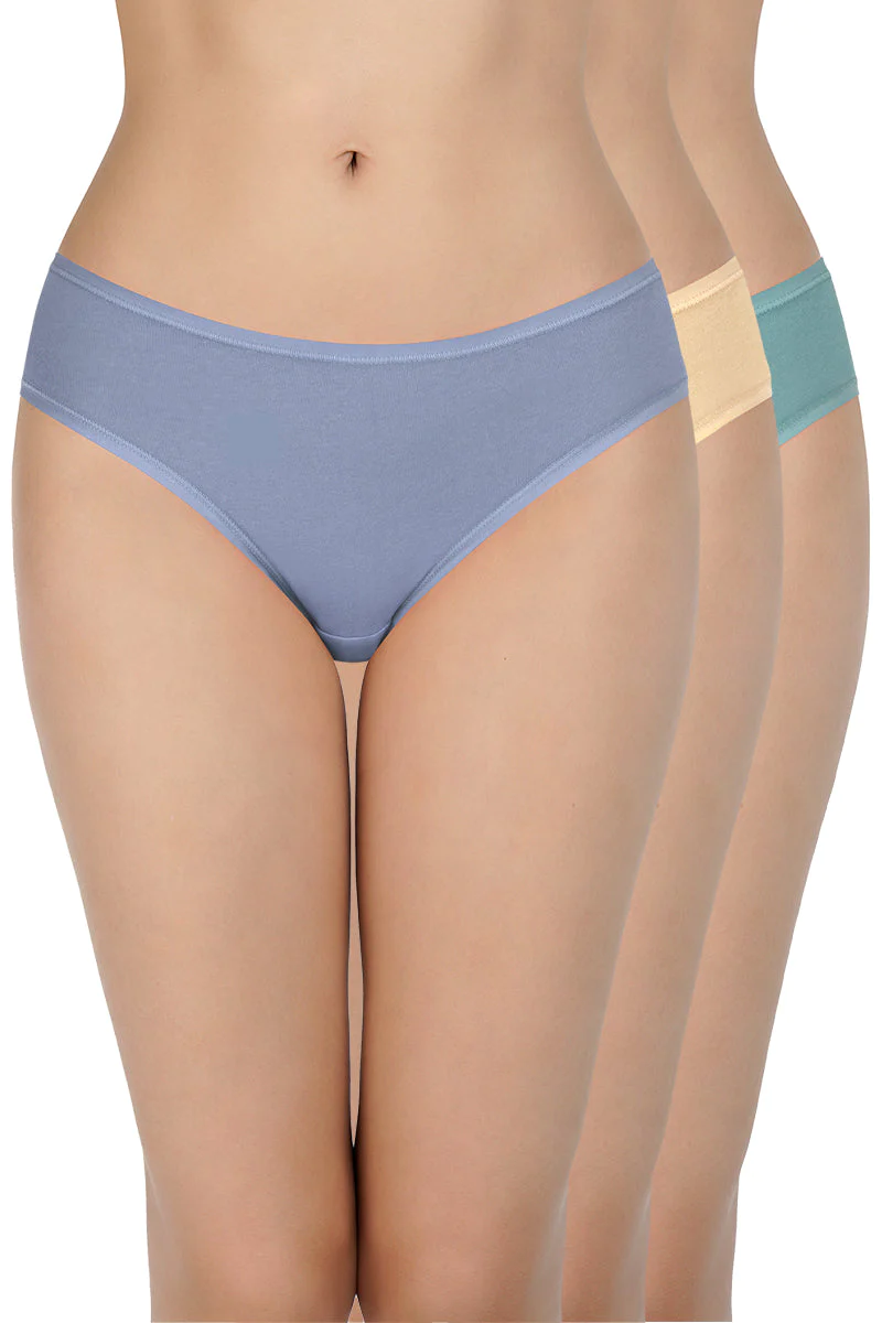Amante  Low Rise Solid Bikini Panties (Pack of 3)-C483