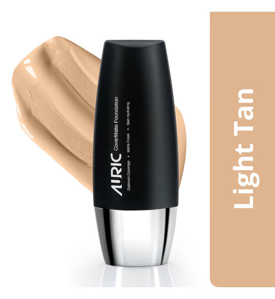 Auric CoverMatte Foundation, Light Tan - 30 ml