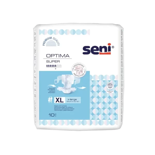 Seni Optima Super X-large Adult Diapers With Hip Bands 10 Pcs