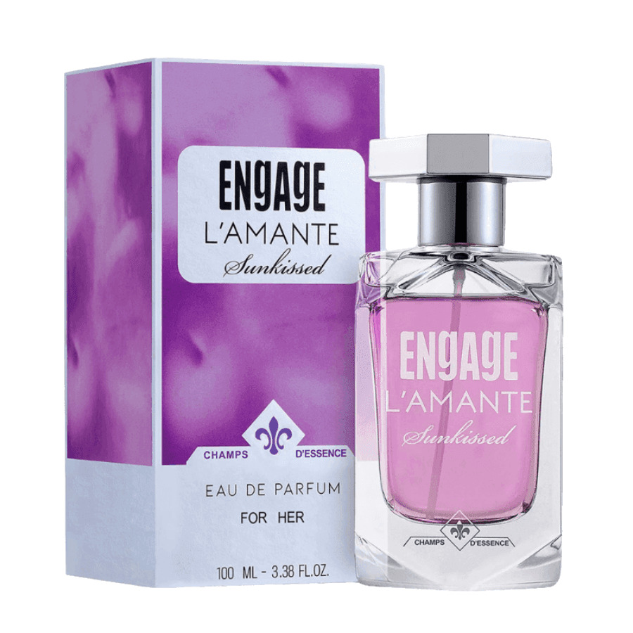 Engage L'amante Sunkissed Eau De Parfum, Perfume for Women, 100ml , Floral, Long Lasting & Premium , Skin Friendly