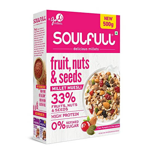 Tata Soulfull Fruit, Nut & Seeds Millet Muesli -500 gm
